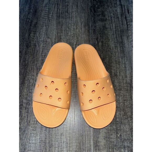 Classic Crocs Slide 206121 Cantaloupe Orange W10 M8 - Picture 1 of 3